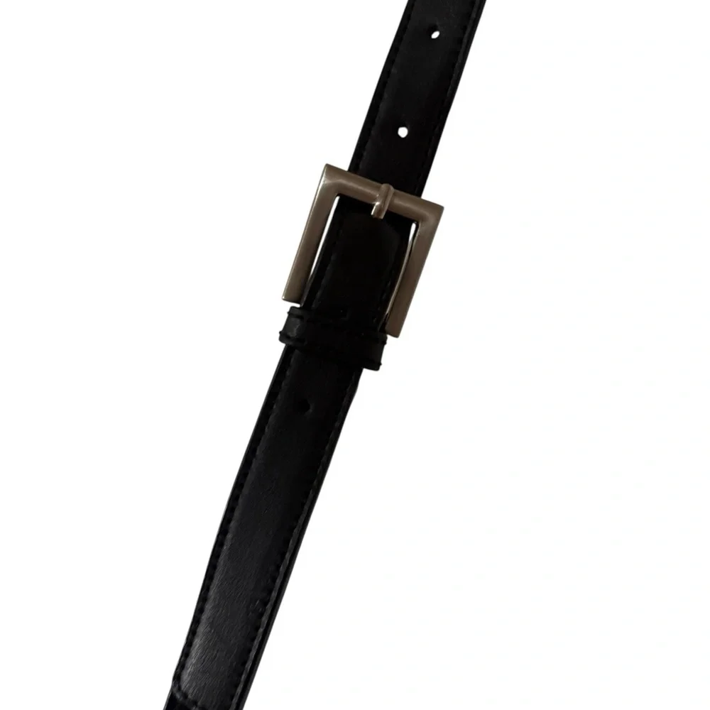 Tumi Black Briefcase with Leather Trim and Silver Hardware